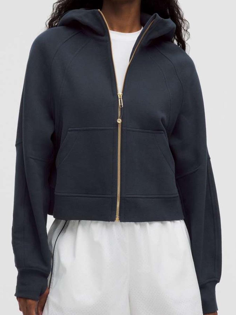 NWT lululemon Scuba Full Zip Hoodie • Navy/Gold • XS/S